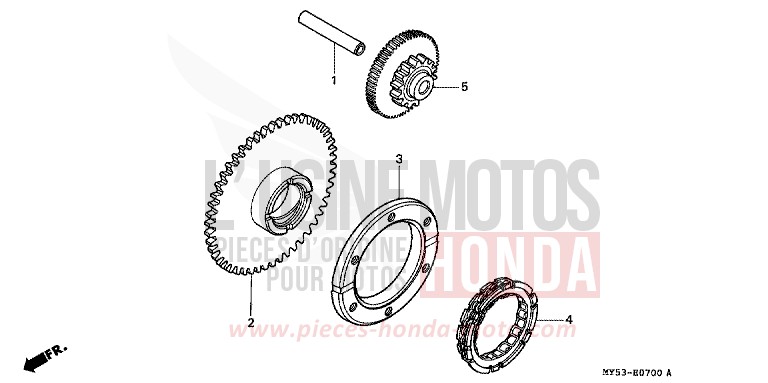 ANLASSERKUPPLUNG von CB1300 Super Bold'or ABS SCHWARZ (NH1) von 1994